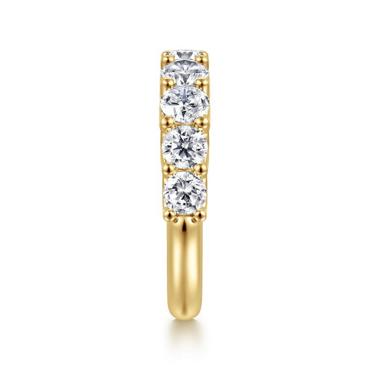 Straight Wedding Ring in 14k White Gold with Round Natural Diamond at Gabriel & Co. - Shot 4