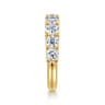 Straight Wedding Ring in 14k White Gold with Round Natural Diamond at Gabriel & Co.