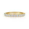 Straight Wedding Ring in 14k White Gold with Round Natural Diamond at Gabriel & Co.