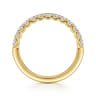 Straight Wedding Ring in 14k White Gold with Round Natural Diamond at Gabriel & Co.