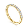 Straight Wedding Ring in 14k White Gold with Round Natural Diamond at Gabriel & Co.