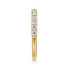 Straight Wedding Ring in 14k White Gold with Round Natural Diamond at Gabriel & Co.