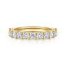 Straight Wedding Ring in 14k White Gold with Round Natural Diamond at Gabriel & Co.