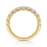 Straight Wedding Ring in 14k White Gold with Round Natural Diamond at Gabriel & Co.