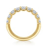 Straight Wedding Ring in 14k White Gold with Round Natural Diamond at Gabriel & Co.