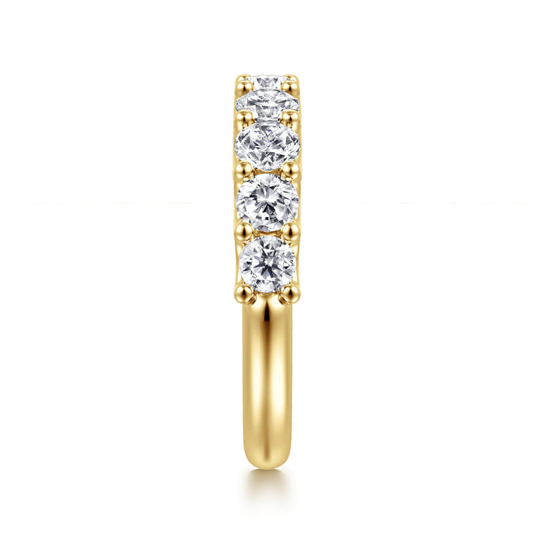 Straight Wedding Ring in 14k White Gold with Round Natural Diamond at Gabriel & Co. - Shot 4