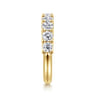 Straight Wedding Ring in 14k White Gold with Round Natural Diamond at Gabriel & Co.