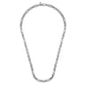 Figaro Chain Necklace 925 Sterling Silver 6.4mm