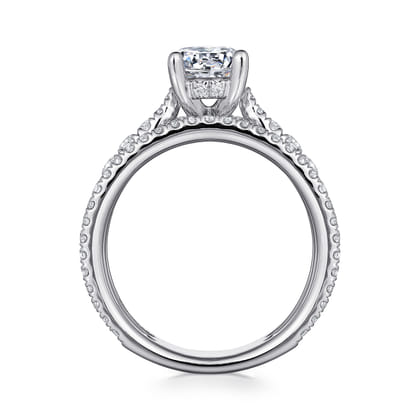 Fiji - 14K White Gold Round Diamond Engagement Ring