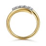 Fiora - 14K White  Yellow Gold Diamond Bypass Ring - 0.23 ct