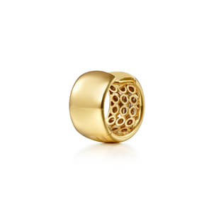 Fiora - 14K White  Yellow Gold Diamond Huggie Earrings