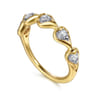 Fiora - 14K White  Yellow Gold Diamond Stackable Ring - 0.25 ct