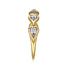 Fiora - 14K White  Yellow Gold Diamond Stackable Ring - 0.25 ct