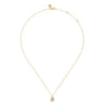Fiora - Pendant Necklace Teardrop 14K White and Yellow Gold Diamond 0.18ct - 0.18 ct