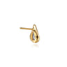 Fiora - Stud Earrings Teardrop 14K White and Yellow Gold Diamond 0.23ct - 0.23 ct