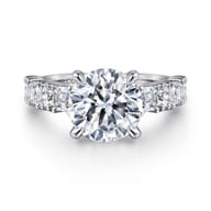 Fleure - 14K White Gold Round Diamond Engagement Ring
