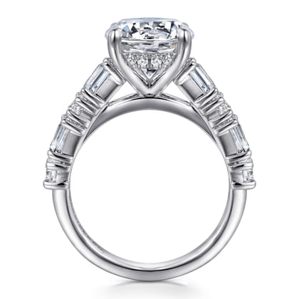 Fleure - 14K White Gold Round Diamond Engagement Ring