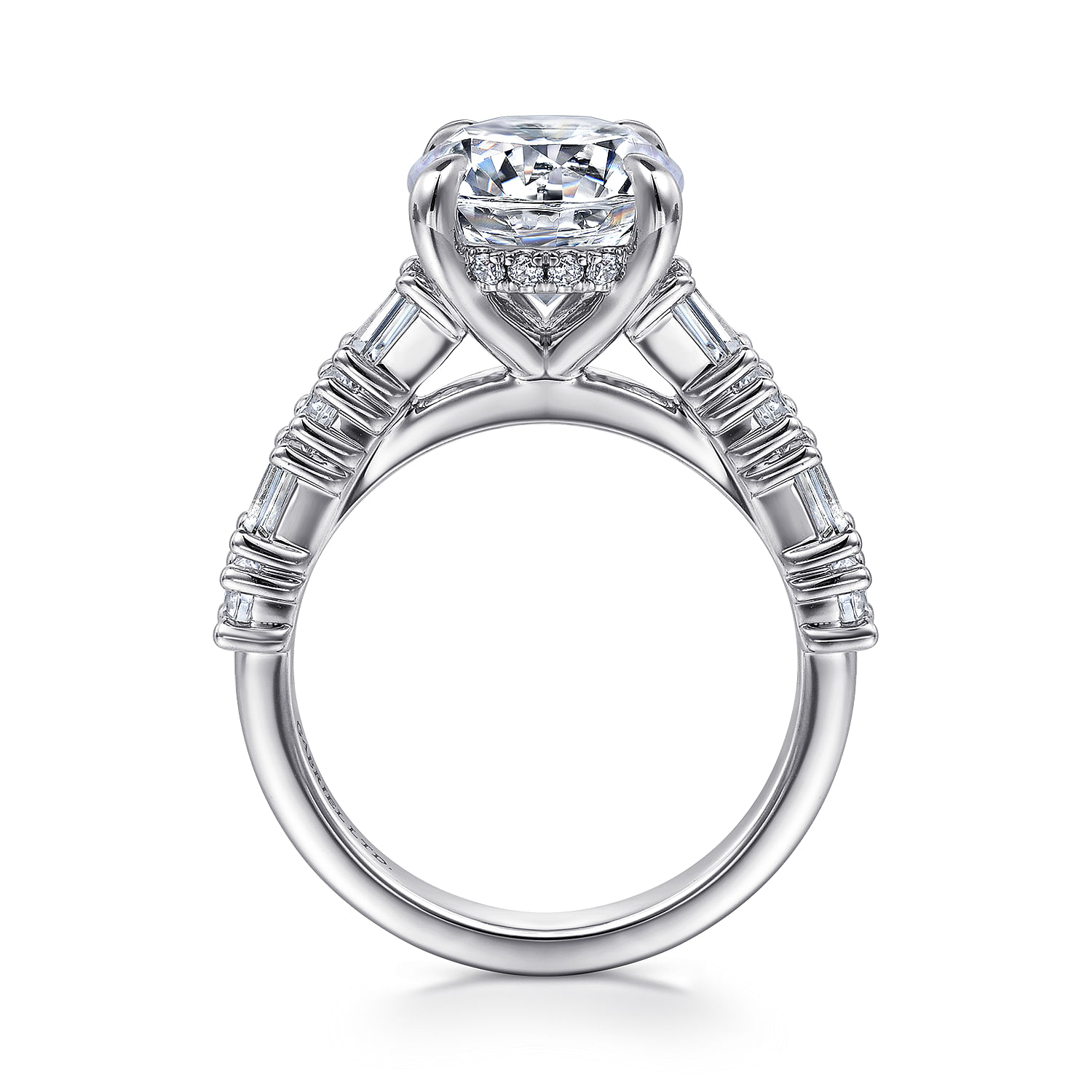 Fleure - 18K White Gold Round Diamond Engagement Ring