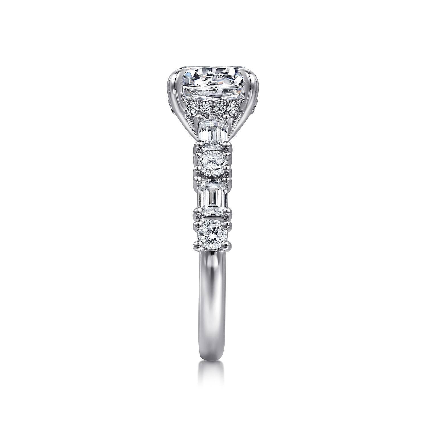 Fleure - 18K White Gold Round Diamond Engagement Ring