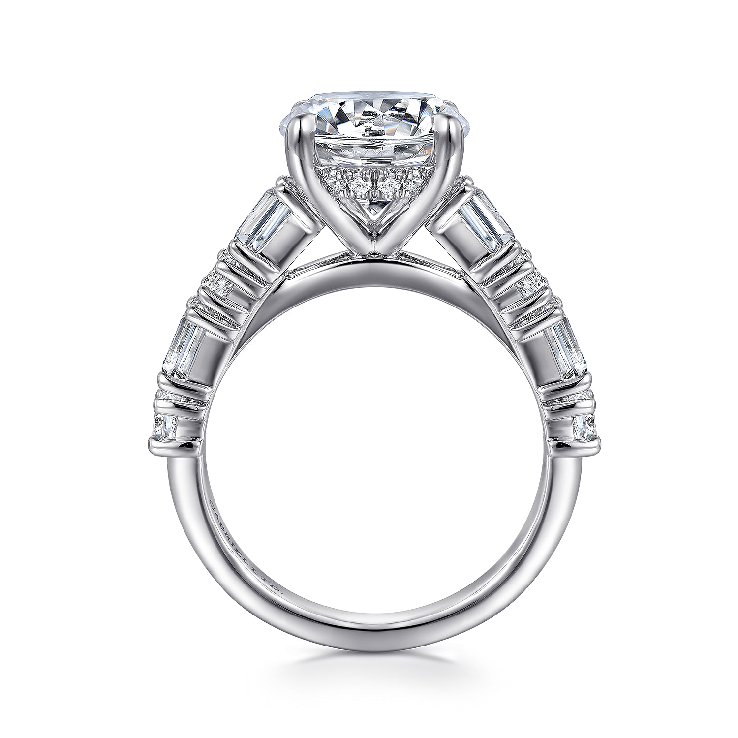 Fleure - 18K White Gold Round Diamond Engagement Ring