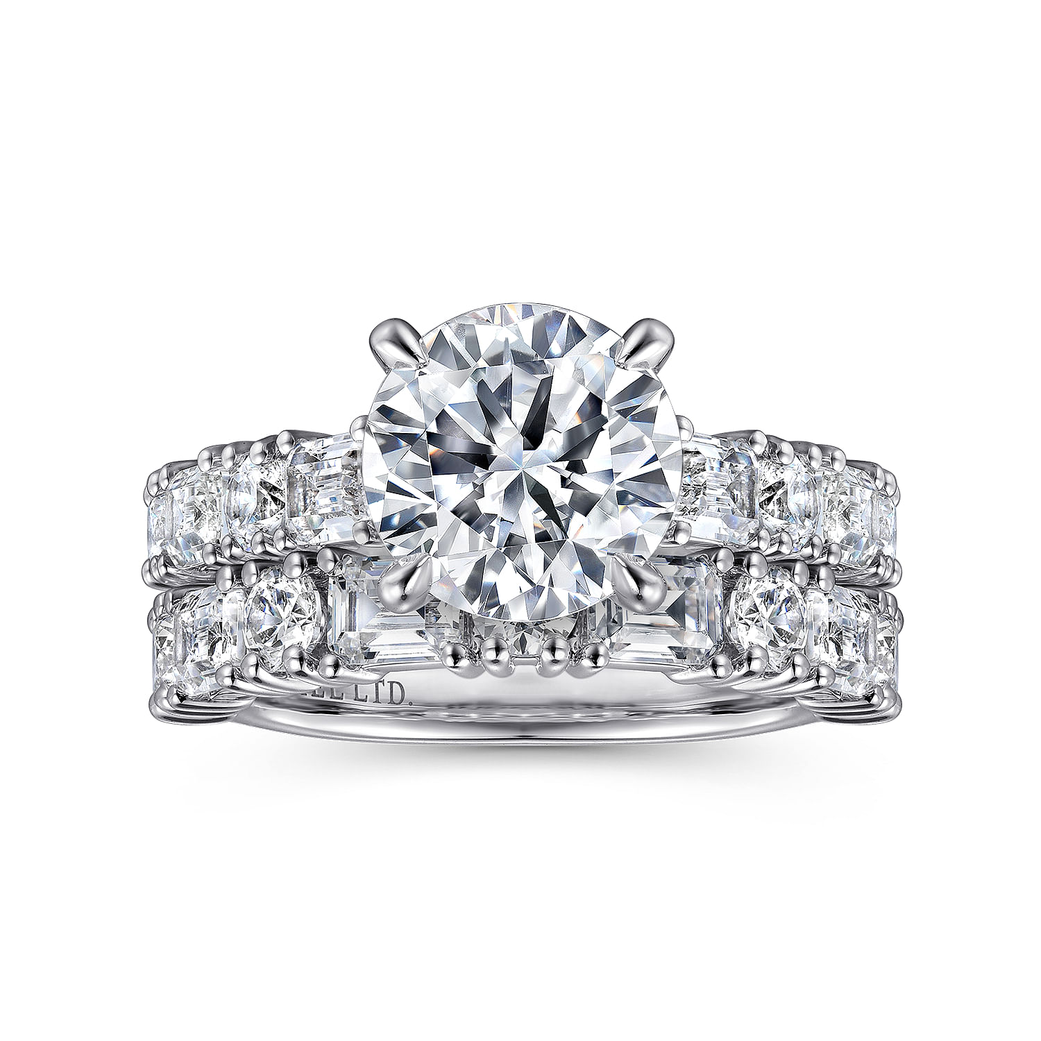 Fleure - 18K White Gold Round Diamond Engagement Ring