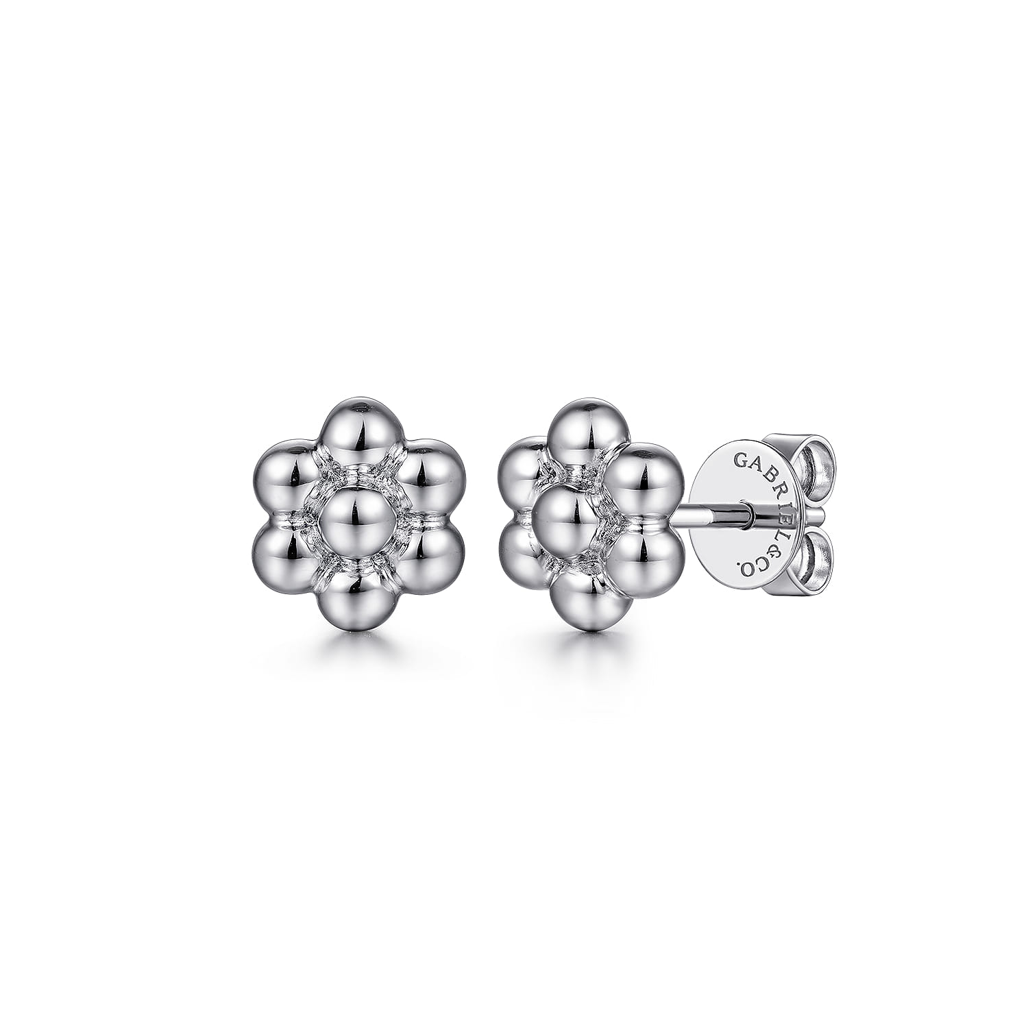 Flora - 925 Sterling Silver Bujukan Stud Earrings - Shot 1