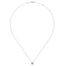 Floral - 14K White Gold Diamond Flower Pendant Necklace - 0.12 ct