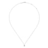 Floral - 14K White Gold Diamond Flower Pendant Necklace - 0.11 ct