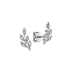 Floral---14K-White-Gold-Diamond-Leaf-Stud-Earrings1
