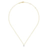 Floral - 14K White and Yellow Gold Diamond Flower Pendant Necklace - 0.05 ct