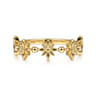 Floral - 14K Yellow Gold Bujukan Dainty Floral Ring