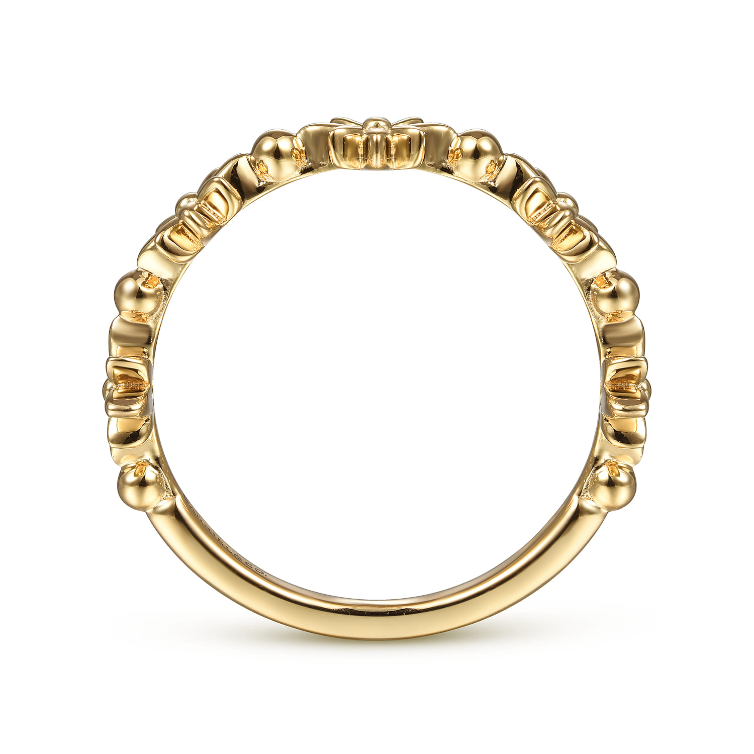 Floral - 14K Yellow Gold Bujukan Dainty Floral Ring - Shot 2