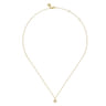 Floral - 14K Yellow Gold Diamond Flower Pendant Necklace - 0.02 ct