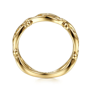 Floral - 14K Yellow Gold Filigree Floral Ring