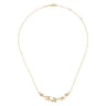 Floral - 14K Yellow Gold Floral Branch Diamond Necklace - 0.3 ct