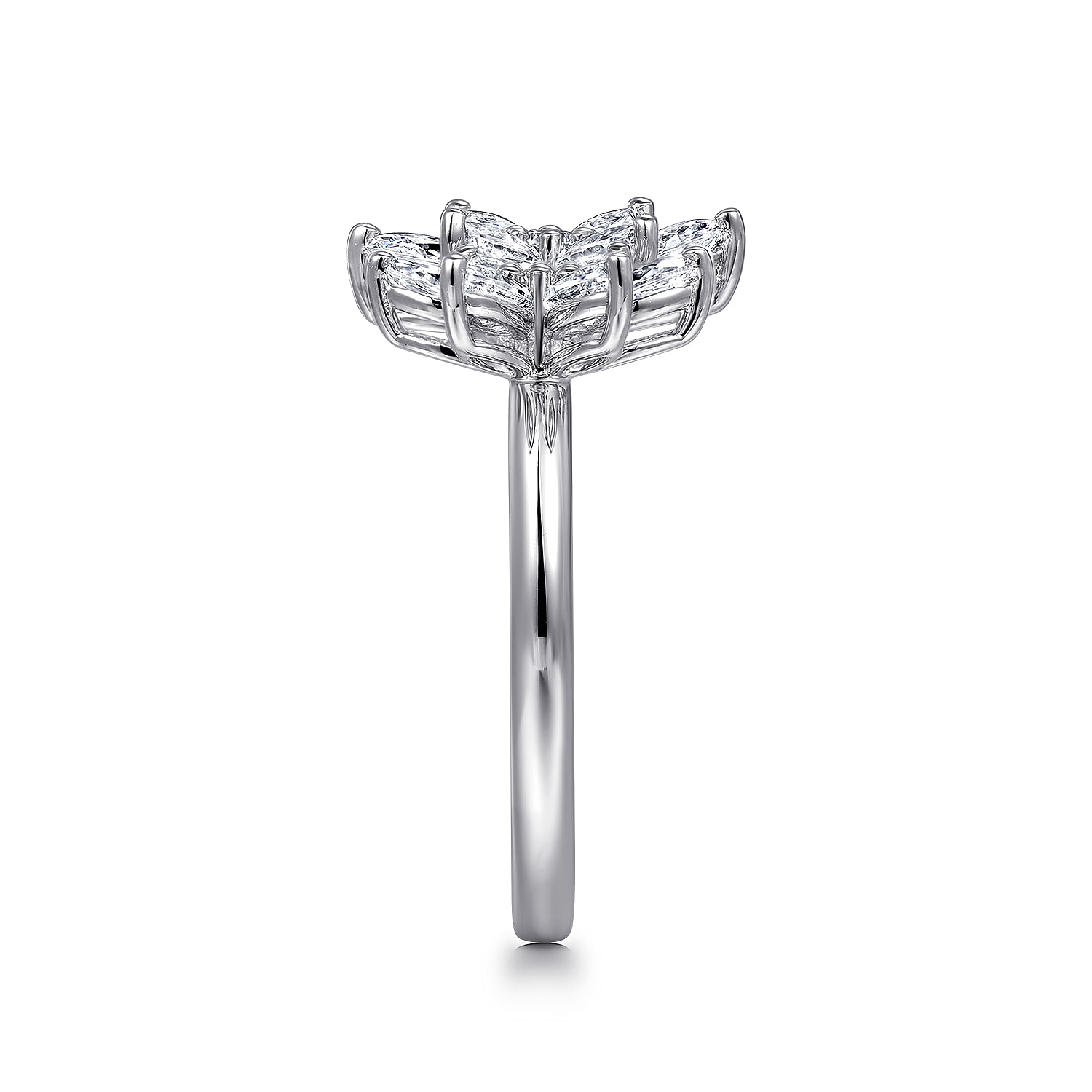 Floral - 18K White Gold Diamond Floral Open Ladies Ring