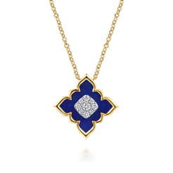 Floral---18K-White--Yellow-Gold-Diamond-and-Lapis-Floral-Pendant-Necklace1