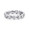 Floral - 925 Sterling Silver Leaf Stackable Ladies Ring