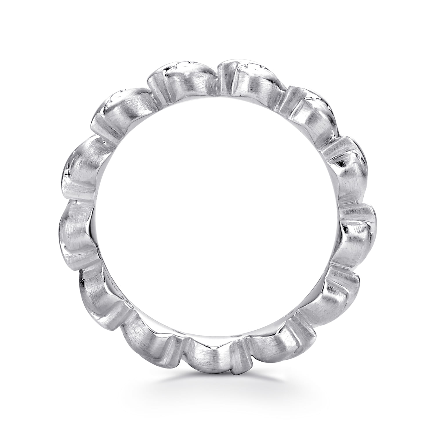 Floral - 925 Sterling Silver Leaf Stackable Ladies Ring - Shot 2