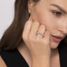 Floral - 925 Sterling Silver Leaf Stackable Ladies Ring