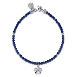 Floral---925-Sterling-Silver-London-Blue-Topaz-Flower-and-Lapis-bead-Bracelet1
