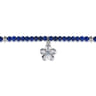 Floral - 925 Sterling Silver London Blue Topaz Flower and Lapis bead Bracelet