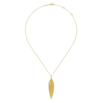 Floral - Pendant Necklace 14K Yellow Gold Bujukan