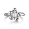 Floral - Sterling Silver Pearl Flower Ring