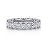 Eternity Band Wedding Ring in 14k White Gold with Princess Cut Natural Diamond at Gabriel & Co.