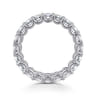 Eternity Band Wedding Ring in 14k White Gold with Princess Cut Natural Diamond at Gabriel & Co.