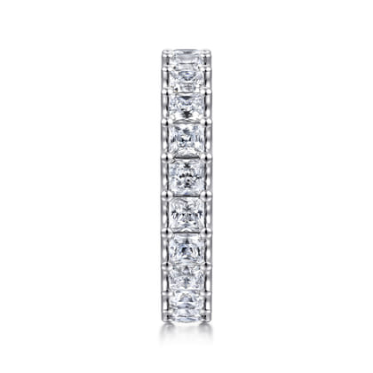 Forever - 14K White Gold Scallop Setting Princess Cut Diamond Eternity Band