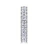 Eternity Band Wedding Ring in 14k White Gold with Princess Cut Natural Diamond at Gabriel & Co.