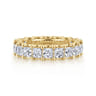 Eternity Band Wedding Ring in 14k Yellow Gold with Princess Cut Natural Diamond at Gabriel & Co.