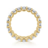 Eternity Band Wedding Ring in 14k Yellow Gold with Princess Cut Natural Diamond at Gabriel & Co.